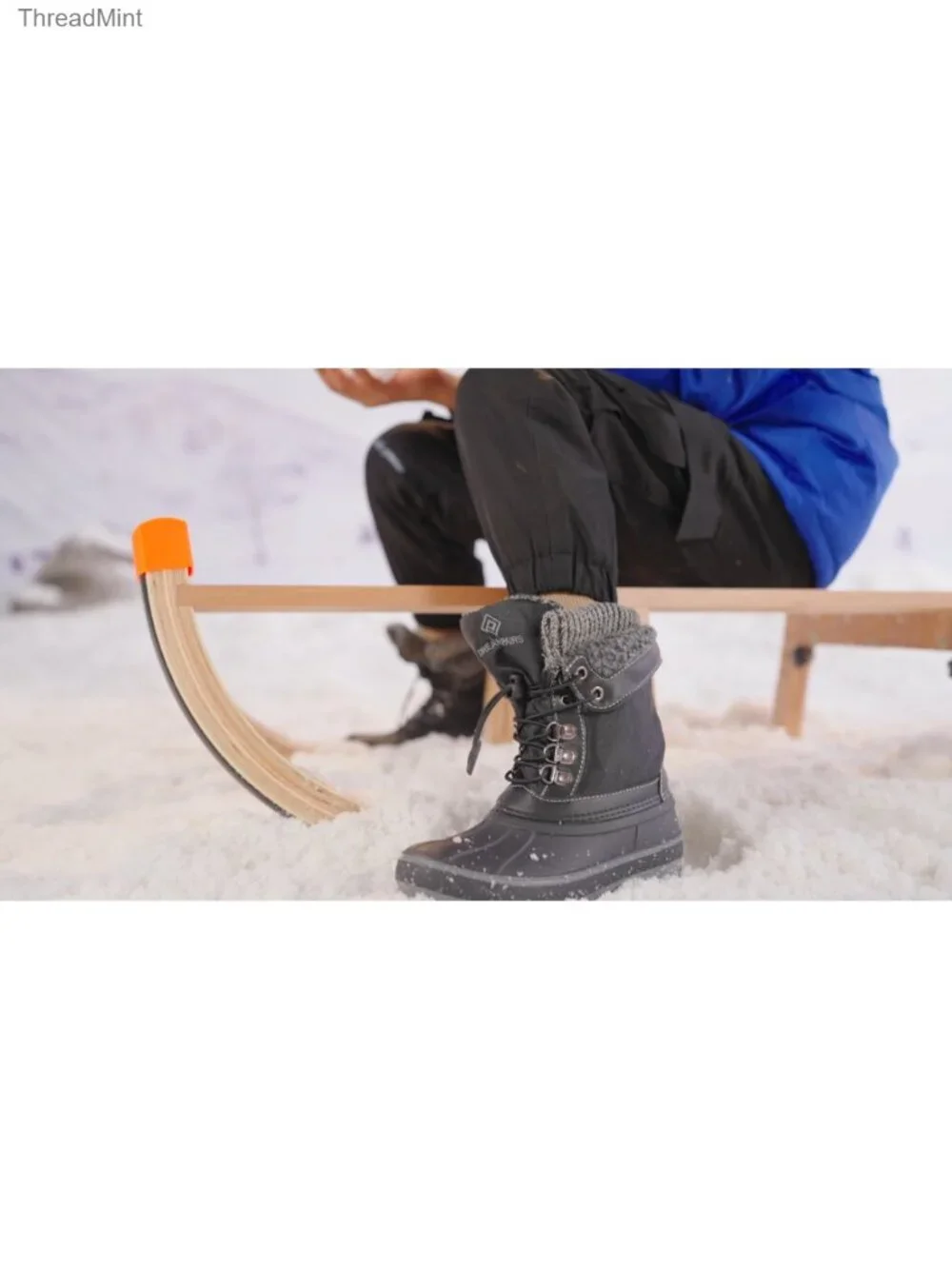Kids Waterproof Snow Boots Winter Duck Boots Faux Fur Lining Anti-Slip